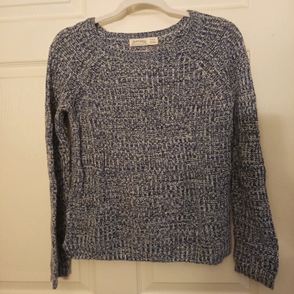 Blue and White Sweater